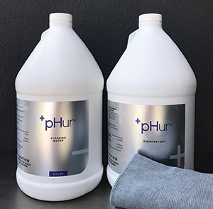 pHur cleaning and disinfecting waters