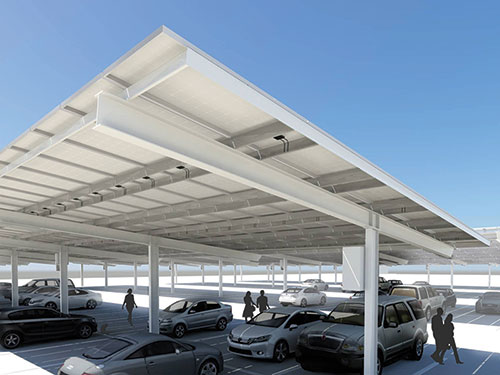 Kaiser Permanente solar energy car canopy
