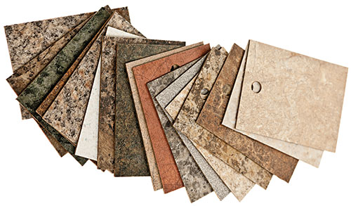 stack of surface samples