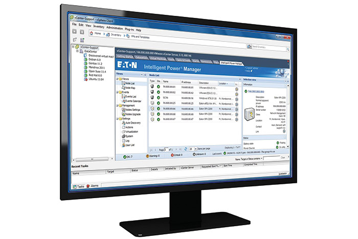 Eaton 9390 backup power system screenshot on monitor