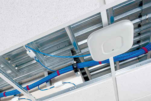 WAP and wiring in ceiling