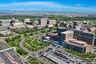 Aerial view of CU Anschutz Medical Campus