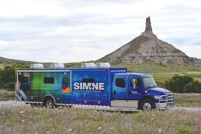University of Nebraska Medical Center Simulation in Motion-Nebraska trucks.