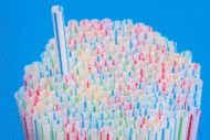 Bunch of plastic straws