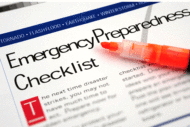 Emergency Preparedness checklist sheet