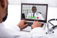 Doctors on telehealth call