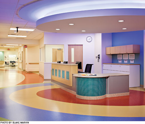 Illustration of a modern hospital interior