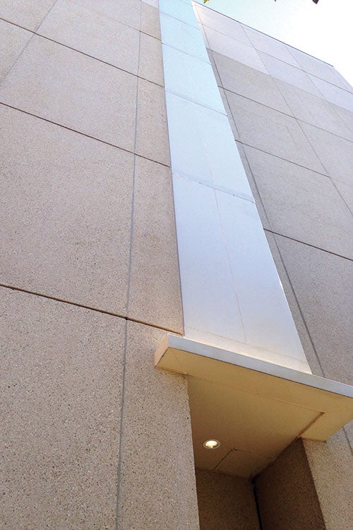 HVAC ventilation on hospital exterior
