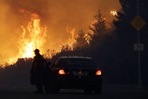 Wildfires force two California hospitals to transfer patients
