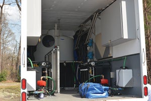 Water filtration truck is fit to serve in an emergency