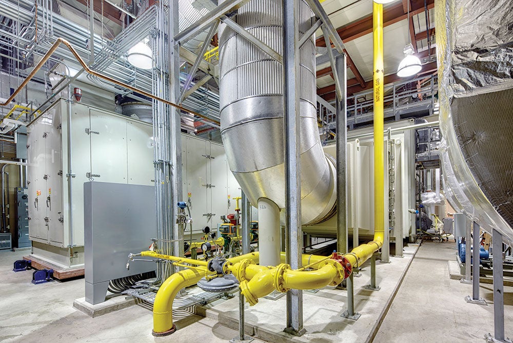 steam pipes and ductwork