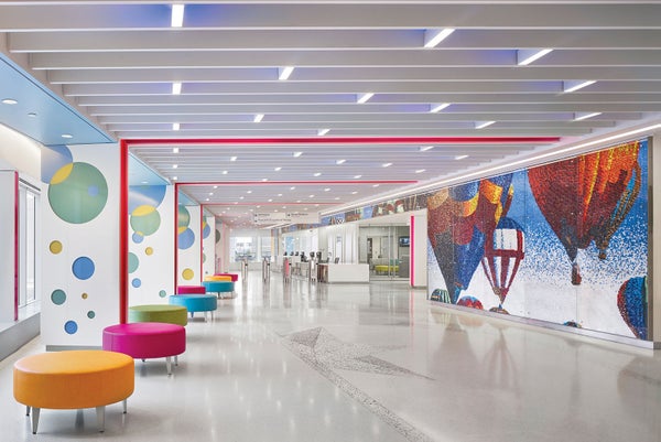 Marble mosaic lifts spirits in children's hospital