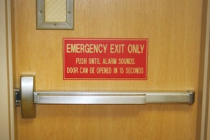 Complying with door locking requirements