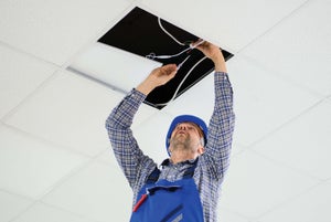 Protecting patient spaces when working overhead