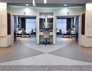 Hard flooring designed for health facilities