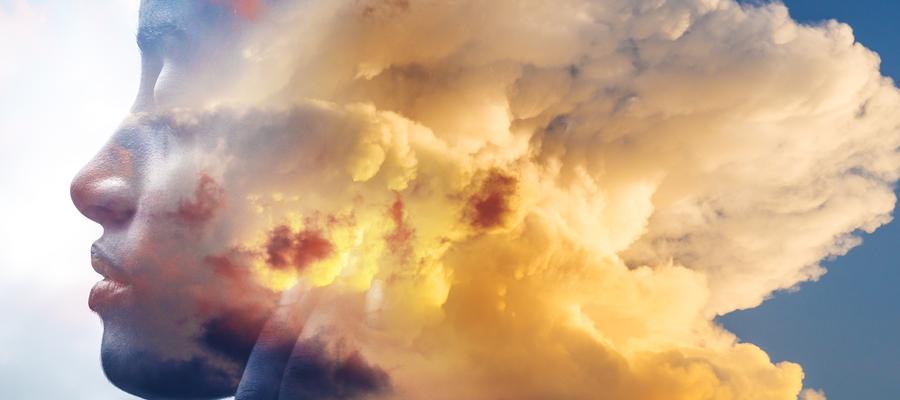 head in clouds