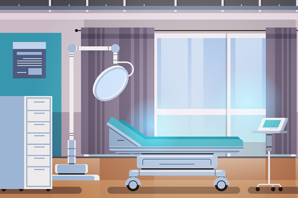 Patient room illustration