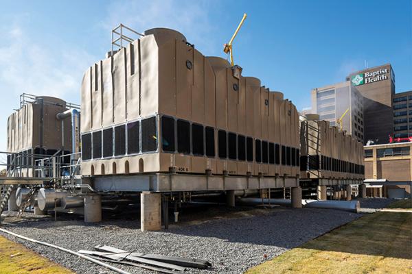 Cooling towers at Baptist Health Medical Center