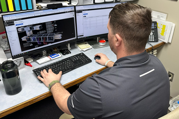 CHI Lisbon Health Facility Manager Kristopher Smith looks at building automation system