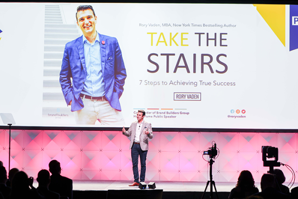 Author Rory Vaden delivering keynote address at the 2026 PDC Summit