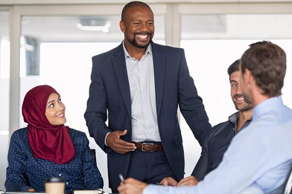 Diversity in business meeting