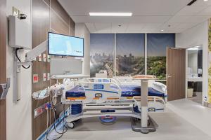 Patient room at Atlanta Hospital Marcus Tower