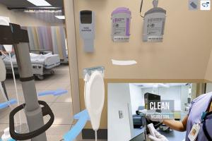 Virtual training for cleaning medical equipment