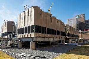 Cooling towers at Baptist Health Medical Center