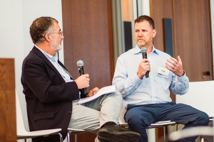 Walt Vernon and Chad Beebe leading a session at the Long Duration Energy Storage Summit in Seattle